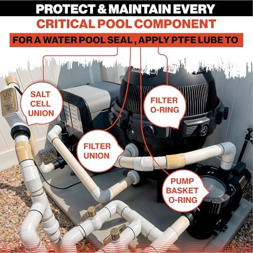 Swimables PTFE Lube 5oz - PFAS-Free Food-Grade Ceramic PTFE Grease for Pool Equipment, Plumbing Fixtures, RV Toilets, Marine Systems & Machinery - Waterproof Long-Lasting Multipurpose Grease - 2 Pack