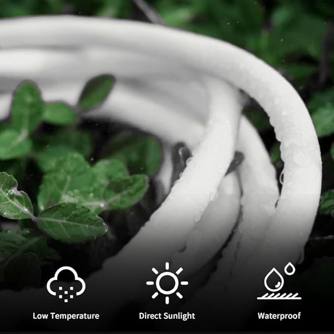 YOJOE Indoor Outdoor Extension Cord, 3 Prong 15A Weatherproof Power Cord, 12 Gauge Heavy Duty 6 ft White Extension Cord for Garage, Garden and Home, 12/3 SJTW UL Listed