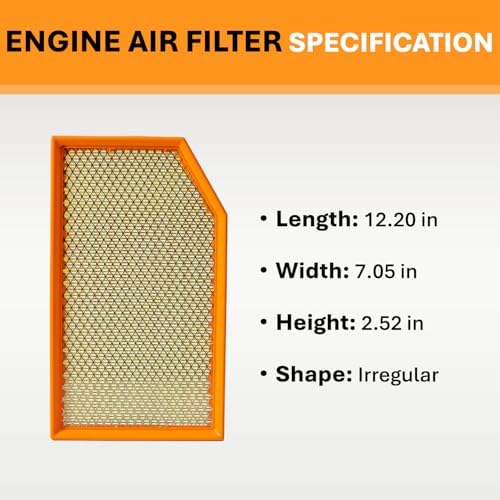 Engine Air Filter&Cabin Air Filter Combo Fits Jeep Wrangler JL 2.0L/3.6L 2018-2026(Not For 3.0L/6.4L/Diesel),Gladiator 2020-2025 3.6L-CA12373&CF12450