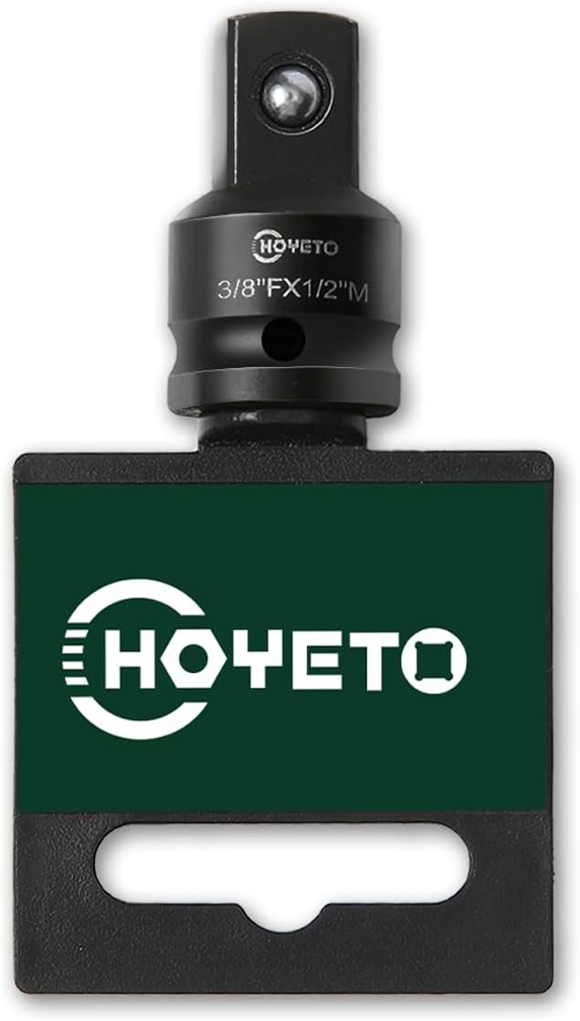 3/8 to 1/2 Impact Socket Adapter, Heavy Duty Cr-Mo Steel 3/8 Female to 1/2 Male Drive Converter for Impact Wrench & Auto Repair