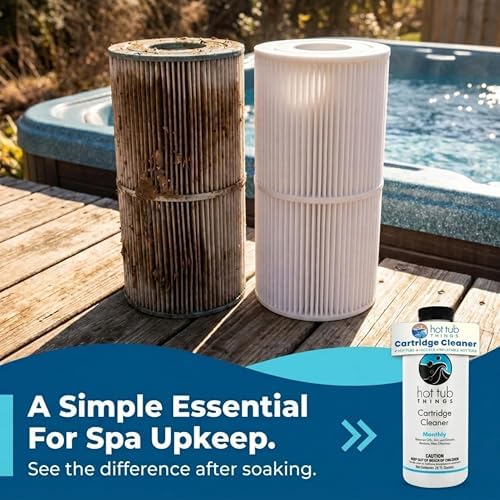 Hot Tub Things Spa Filter Cartridge Cleaner Removes Oils Dirt 32 oz