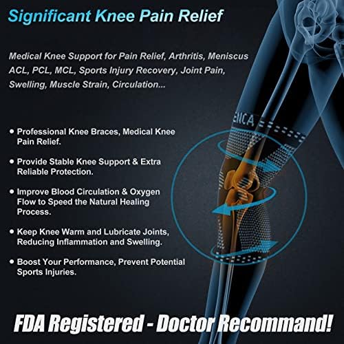 NEENCA Professional Knee Brace, Medical Knee Support for Women & Men Relief