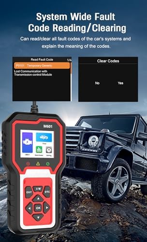 M601 OBD2 Scanner for BMW Code Reader, Multi-System Diagnostic Scan Tool for Engine, I/M Readiness, Transmission, ABS, SRS, Body, Chasis, Speaker System & More