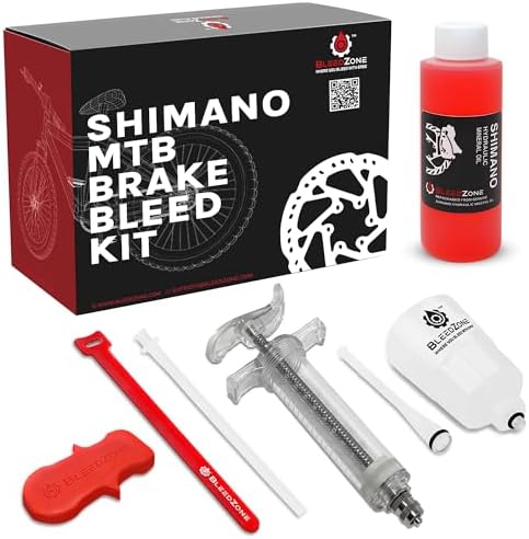 BleedZone Mineral Oil Brake Bleeder Kit Compatible with Shimano, 120ml