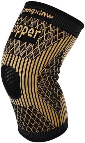 Copper Knee Braces for Women and Men,Compression Knee Sleeve for Knee Pain,Arthritis,Meniscus Tear,ACL,Joint Pain Relief,Knee Support Pads for Running,Workout Sports