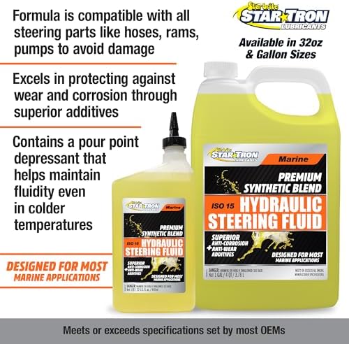 STAR BRITE Hydraulic Steering Fluid, Synthetic Blend, ISO 15, Marine-Grade