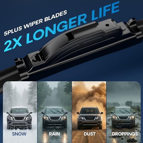 5 PLUS Custom-Fit Wipers fits Nissan Armada 2005-2015 Windshield Wipers