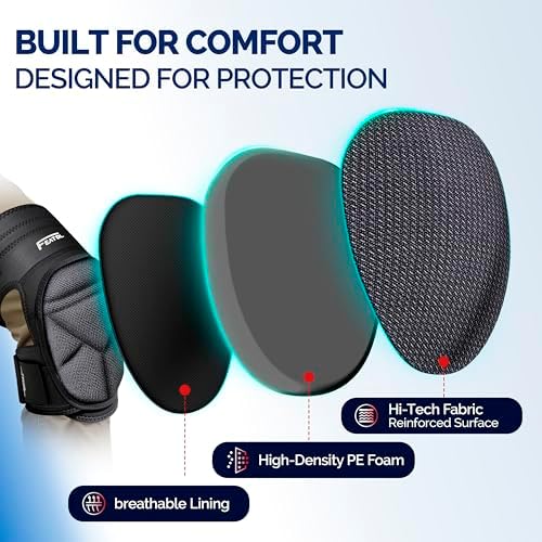 FEATOL Knee Pads for Men & Women, Soft Foam Cushioning for Work