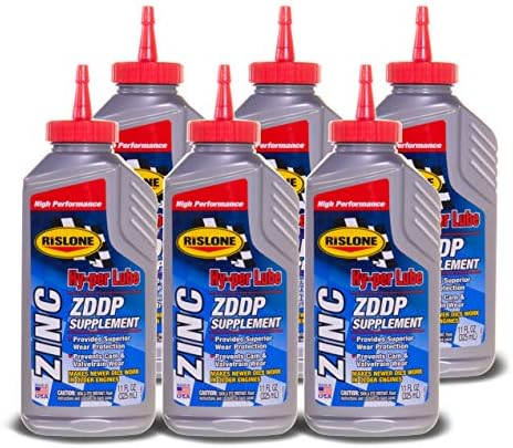 Rislone 4405-6PK Hy-per Lube Zinc ZDDP Supplement, 6-Pack, 11 oz
