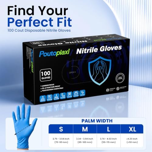 Nitrile Disposable Gloves 5 Mil, X-Large, 100 Count