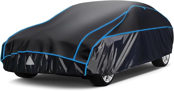 Hail Protector Car Cover, Outdoor Anti Hail Car Covers Thick Multi-Layered EVA, Hail Proof Car Cover Waterproof All Weather, Hail Protection Padded Fit Sedan/Coupe (Length Up to 185 inch