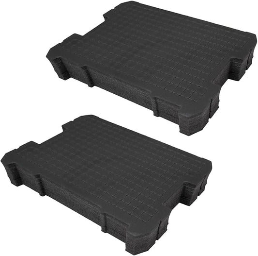 POWERTEC 2PCs Tool Box Foam Insert, Pluck Foam Tool Organizer for DEWALT DWST88801 TSTAK System, Customizable Insert for Tool Case Fits DWST17808, DWST17807, DWST17805 (71585-P2)