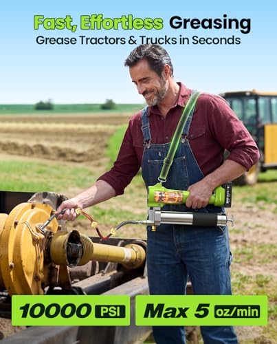 TaskStar Electric Grease Gun with Lock-On Trigger for Effortless Greasing