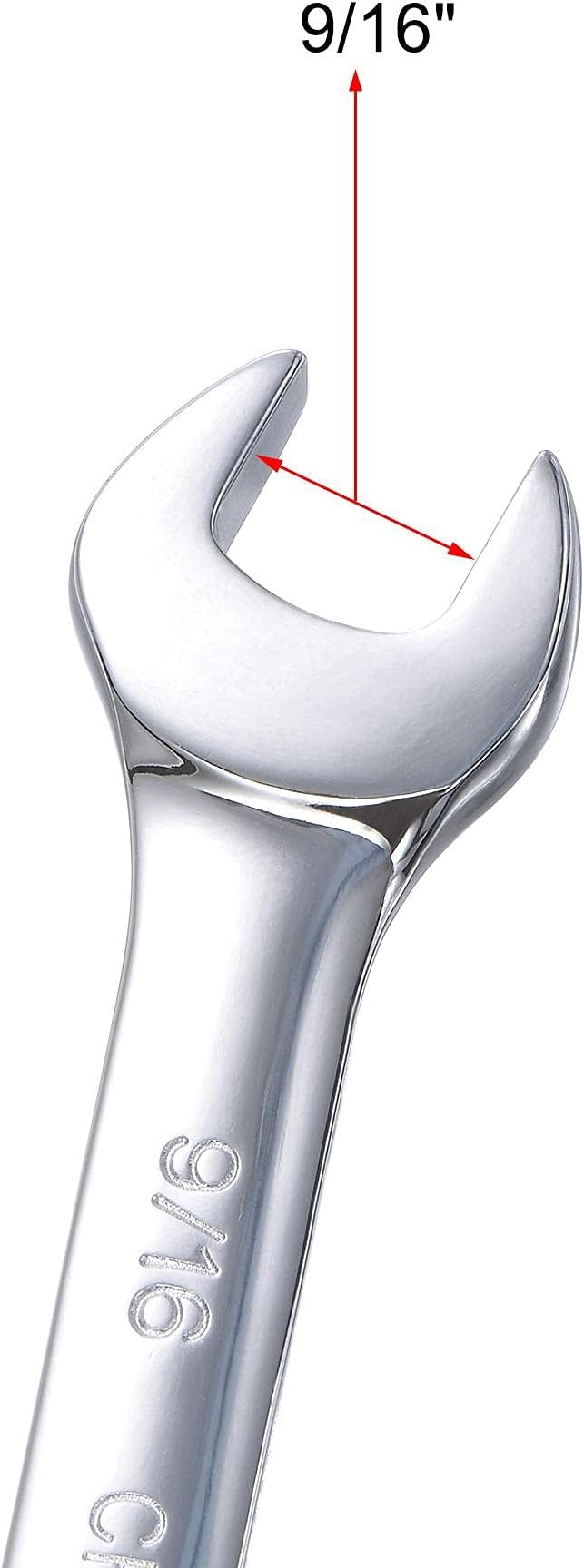 uxcell 9/16 Inch Ratcheting Combination Wrench SAE 72 Teeth 12 Point Ratchet Box Ended Spanner Tools, Cr-V