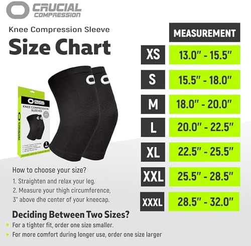 Knee Brace for Women & Men (Pair) – Knee Sleeves for Running, Workout, Weightlifting & Sports – Compression Knee Support for Knee Pain Relief, Meniscus Tear & Arthritis