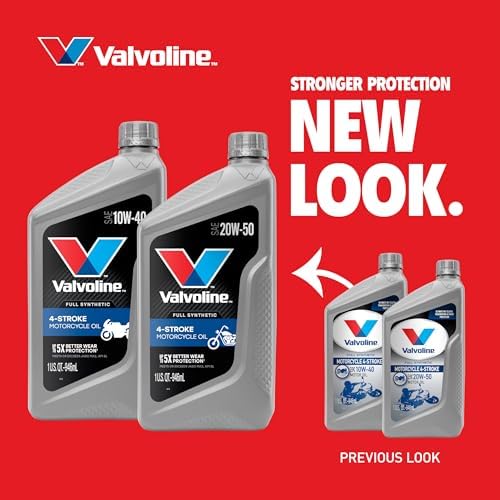 Valvoline 4-Stroke Motorcycle Full Synthetic 20W-50 Motor Oil 1 Quart