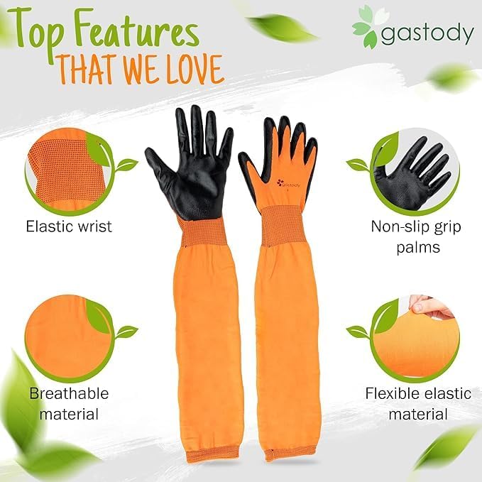 Long Sleeve Gardening Gloves for Women & Men, Long Cuff Garden Gloves