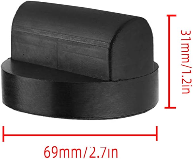Qiilu Jack Pad Adapter Car Slotted Rubber Universal Floor Jack Pad Adapter Frame Rail Protector for RS