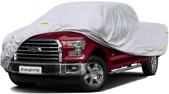 Kaugung 6 Layers Truck Cover Waterproof Custom Fit Ford F150 SuperCab 6.5ft Bed from 2004 to 2025, 6 Layers Heavyweight Pickup Car Cover Outdoor Indoor Sun UV Rain Snow Wind Protection.