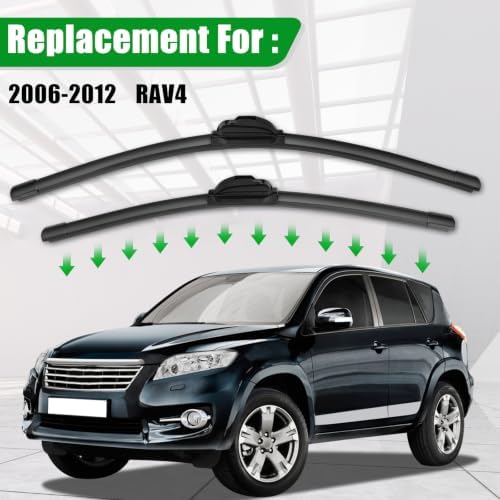 Windshield Wiper Blades compatible with 2006-2012 Toyota RAV4