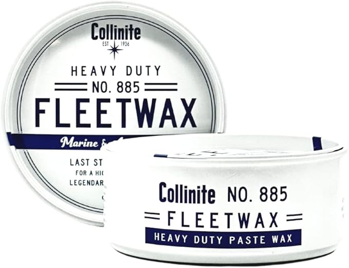 Collinite 885 Fleetwax-Marine & RV Heavy Duty Carnauba+Polymer Wax Sealant-Ultra Durable, Long-Lasting Fiberglass Protection. Provides High Gloss Shine + UV Protection + Prevents Oxidation 885 2 Pack