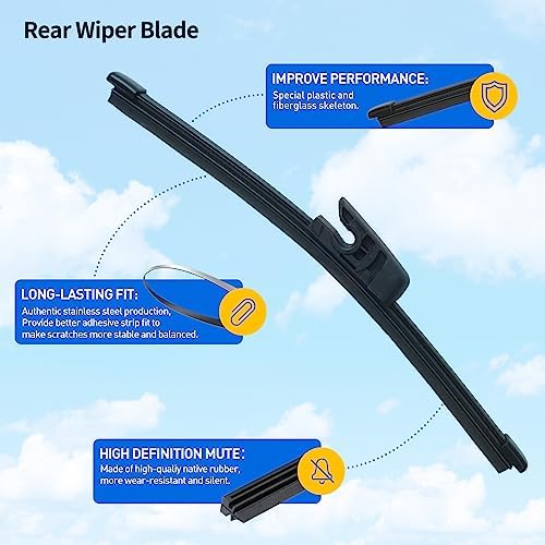 Rear windshield wiper blades for Hyundai Veloster 2012-2017