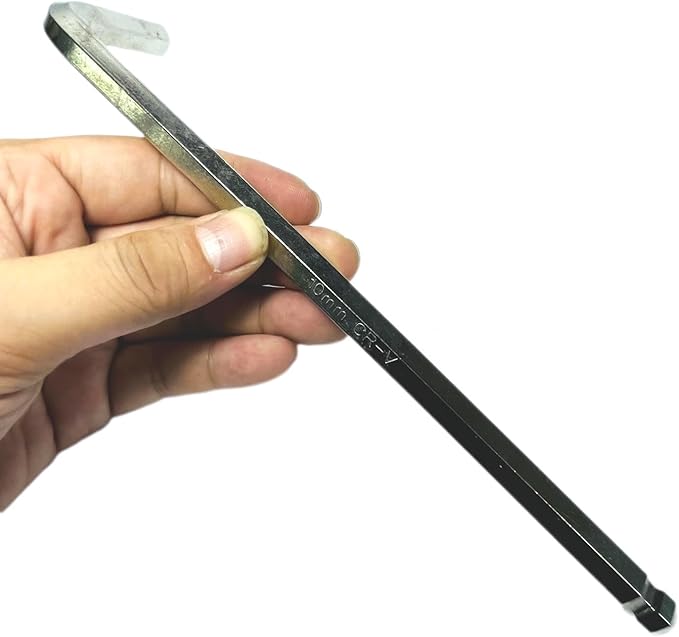 1pcs 10mm Ball End Allen Wrench sets,10mm Hex Key Wrench set,10mm ball end Hex Driver allen key Door Key L Shaped hex wrench set with Long Arm 224mm lengh.10mm ball end hex wrench