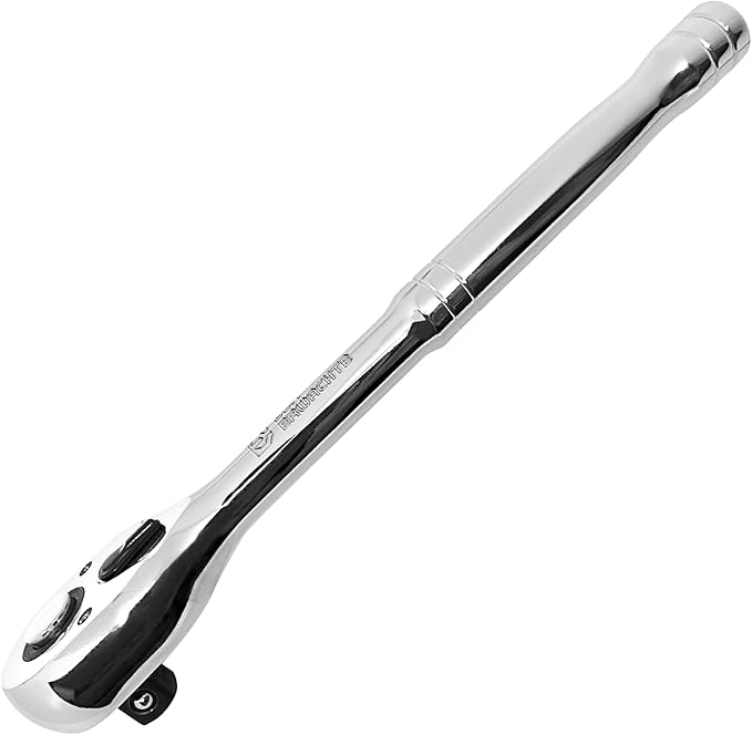 1/2-Inch Drive Ratchet, Quick-Release Reversible Ratchet Wrench, 72-Tooth 1/2 Drive Ratchet Handle, Chrome Alloy Made, Cr-Mo Head,Full Polished