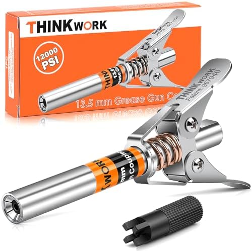 THINKWORK Grease Gun Coupler, Double Handle Extra Reach Upgrade