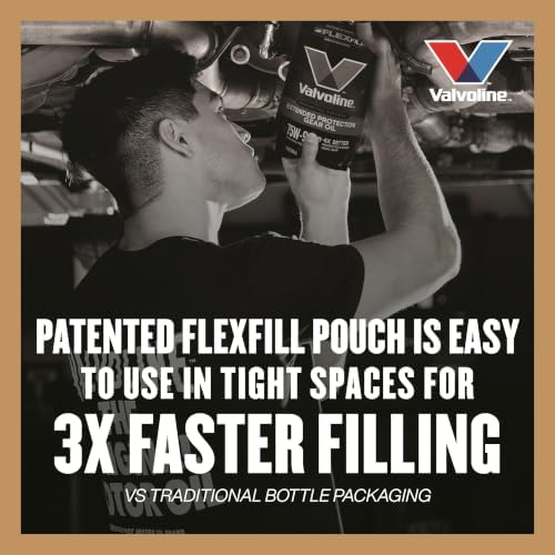 Valvoline FlexFill Extended Protection Full Synthetic 75W-90 Gear Oil 1 QT Pouch, Case of 4