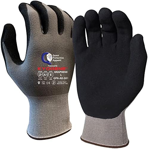 Quest Cut Resistant Work Gloves, ANSI A1, Large, Pack of 1