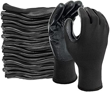 Evridwear Nitrile Coated Work Gloves for Men & Women