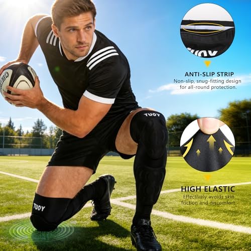 Eicolorte Knee Calf Pads with Shin Guard Protective Compression Leg Sleeves