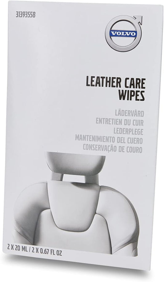 Volvo Genuine Leather Care Wipes Cleans and Conditions