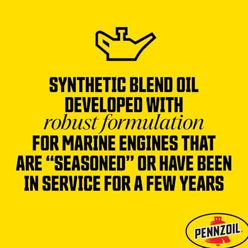 Pennzoil Marine XLF Extended Life Formula Engine Oil, 1 Gallon (3-Pack)