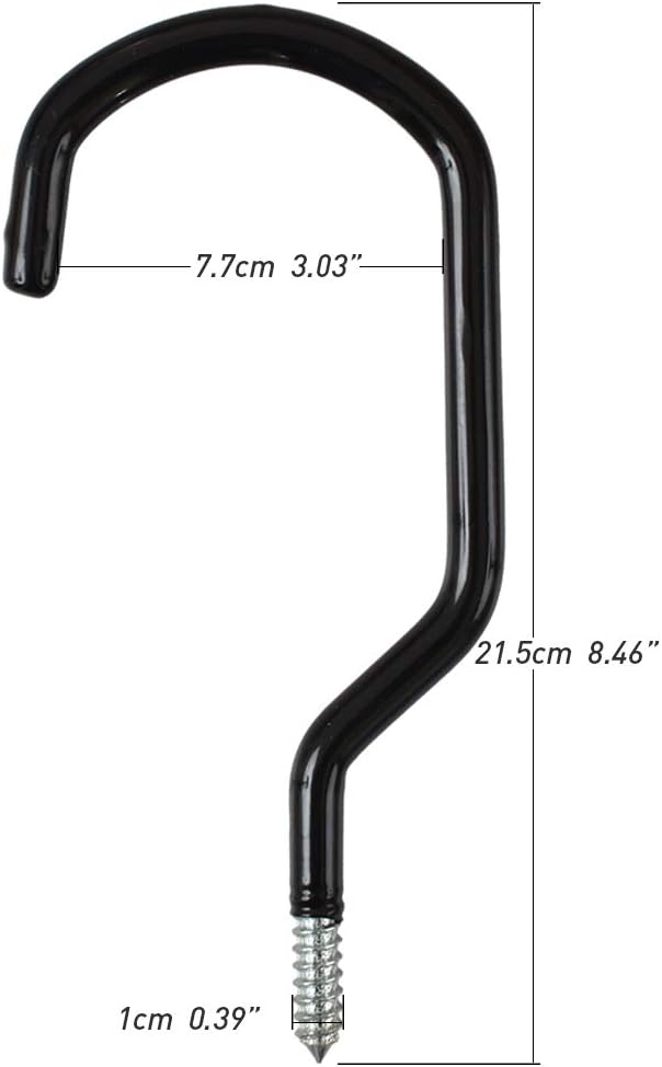 8 Inches Extra Large Mountain Bike Storage Hook Set, Heavy Duty Garage Hook Set Pack of 2