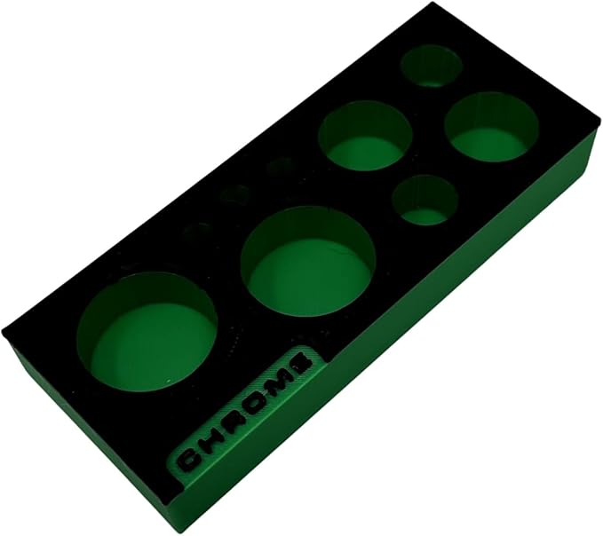 MagAttach Chrome Adapter and Short Extensions Magnetic Interconnecting Organizer Tray (Green/Black)
