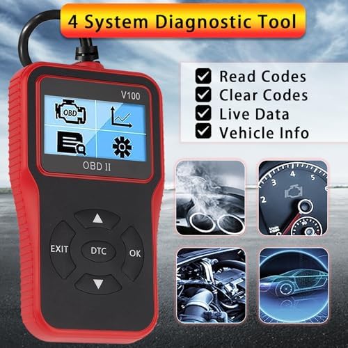 V100 OBD2 Diagnostic Diagnostic Tool Tool, Code Reader, Engine Light Diagnostic Tool, Battery Voltage Tester, for OBD2 Cars & Trucks Since 1996