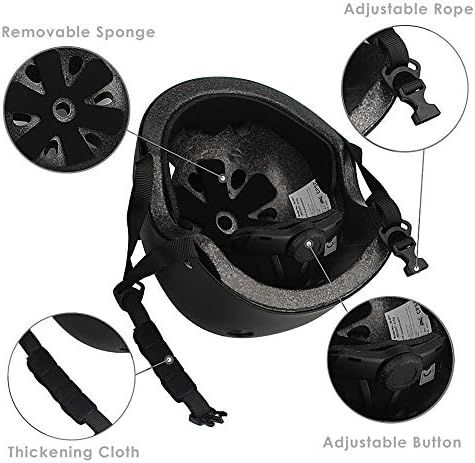 Kids Bike Helmet, Toddler Helmet for Youth Adult, Knee Pad Elbow Pad Wrist Guard Protective Gear Set for Skateboard, Bike, Skating, Cycling