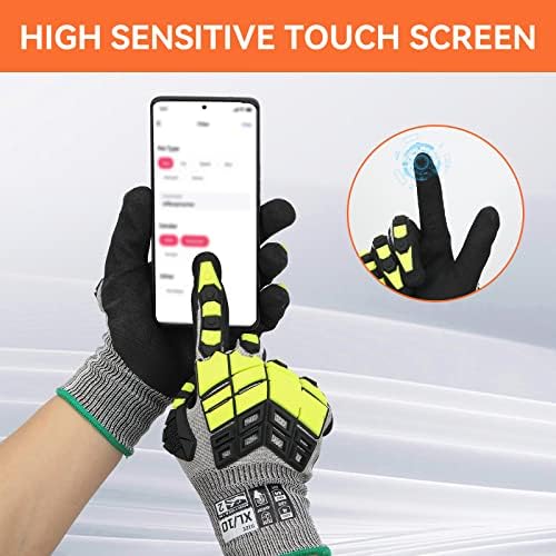 2 Pairs Safety Work Gloves,Impact Gloves for Men Women