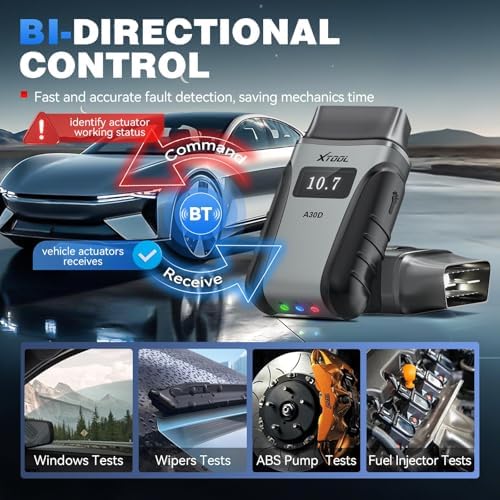 XTOOL A30D Bidirectional OBD2 Scanner Diagnostic Tool All System & 19 Reset