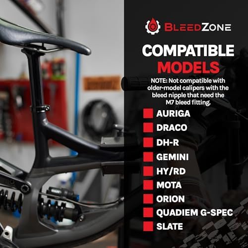 BleedZone Mineral Oil Brake Bleeder Kit Compatible with Tektro TRP, 120ml