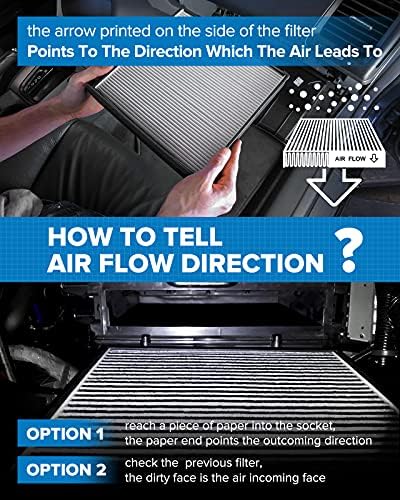 PHILTOP Cabin Air Filter w/Activated Carbon, Compatible with CF11643 Volkswagen Jetta, Tiguan, Atlas, Taos, Atlas Cross Sport