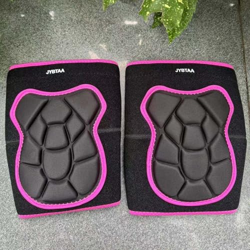 Men/Women Knee Pads, Adjustable Flexible Foam Padding, Rose Red L (1 Pair)