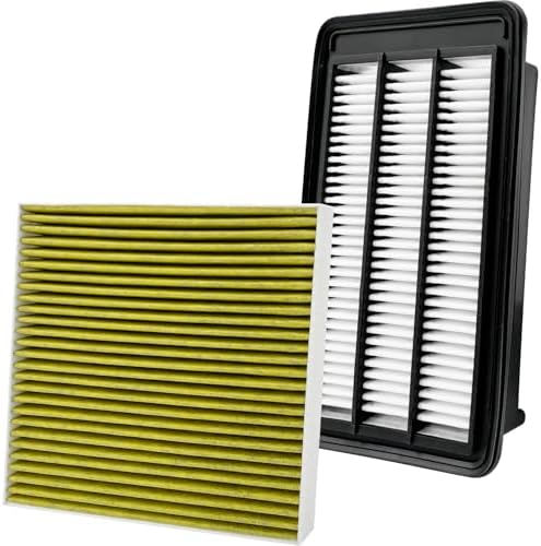Capume 2PCS Cabin Engine Air Filter Kits JM802 JMAA00 Fits for 2016-2021 Civic L4 1.5L, 2017-2022 CR-V CRV L4 1.5L, Replacement for CF11182, CA12050, 80292-TF0-G01, 172205AAA00