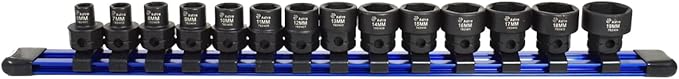 Astro Tools 78314 14-Piece 3/8" Drive Low Profile Nano Impact Sockets - Metric