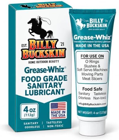 Billy Buckskin Grease-Whiz Food Grade Grease Lubricant, 4oz Bottle