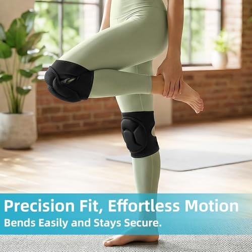 Knee Pads for Cleaning Floors & Gardening, One Size L Fits Most with Adjustable Straps, Soft EVA Foam Cleaning Knee Pads for Women & Men, Non-Slip Kneepads for Housework, Gardening, Yard & Flooring (1 Pair)