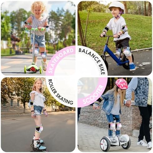 BOSONER Kids/Youth Knee Pad Elbow Pads for Roller Skates Cycling BMX Bike Skateboard Inline Rollerblading, Skating Skatings Scooter Riding Sports