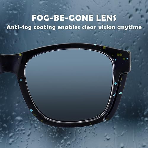 UKNOW Safety Glasses - Anti Fog Lenses - Eye Protection with Side Shields - ANSI Z87.1 Protective Eyewear - UV Protection